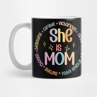 She is Mom Retro Blessed Mom Mothers Day Mug